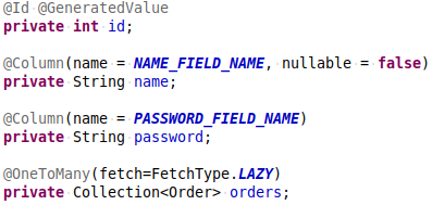 Account fields